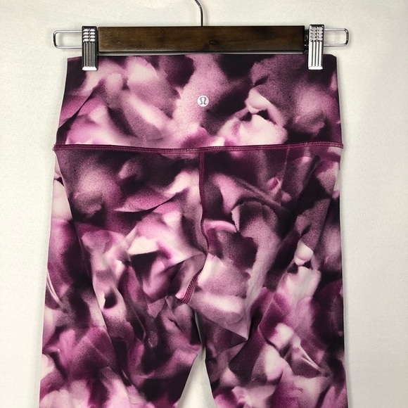 Lululemon Wunder Under Crop Hi-Rise 21" Blush Blossom Alpine White Candy Pink 6 - Picture 7 of 8